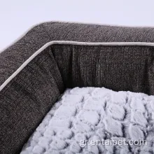 Faux Fur Dog Αφαιρούμενο καναπέ ορθογώνιο κρεβάτι ενίσχυσης